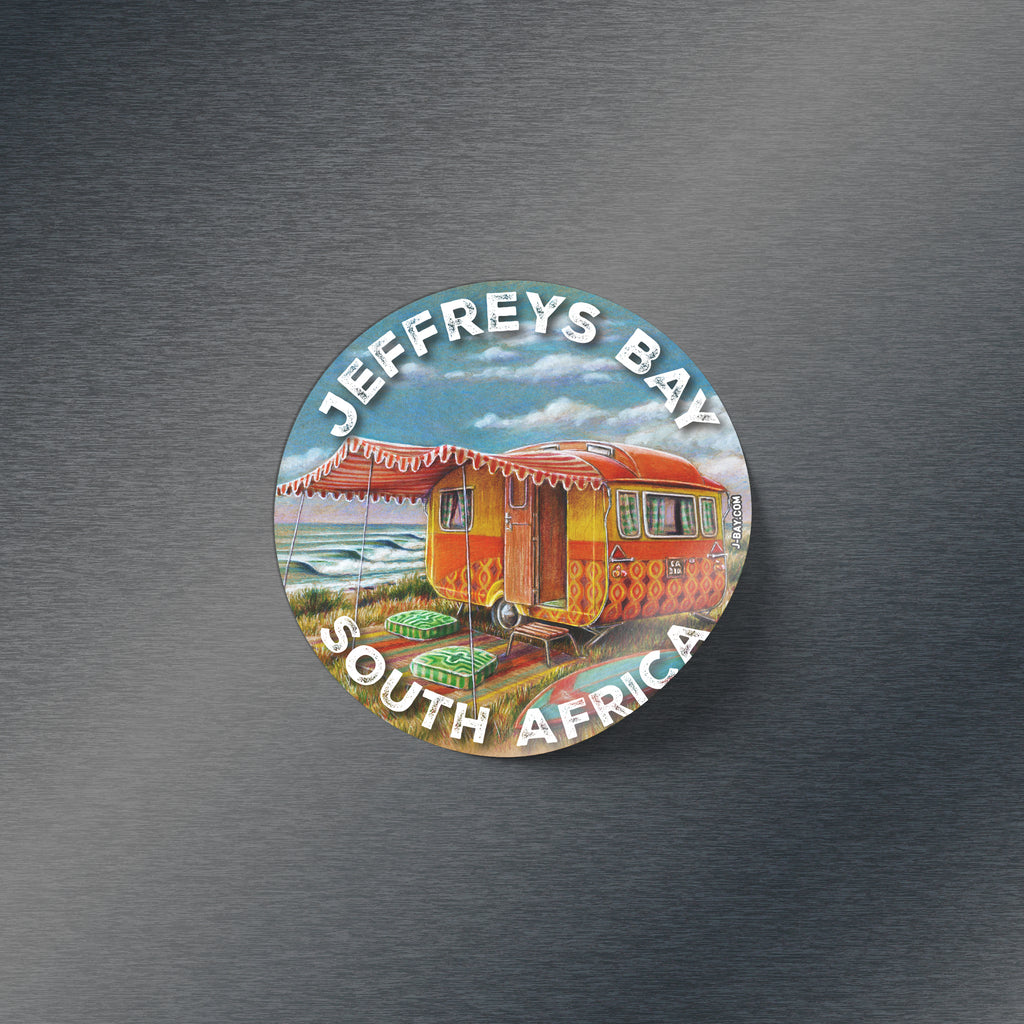 Orange Caravan Sticker
