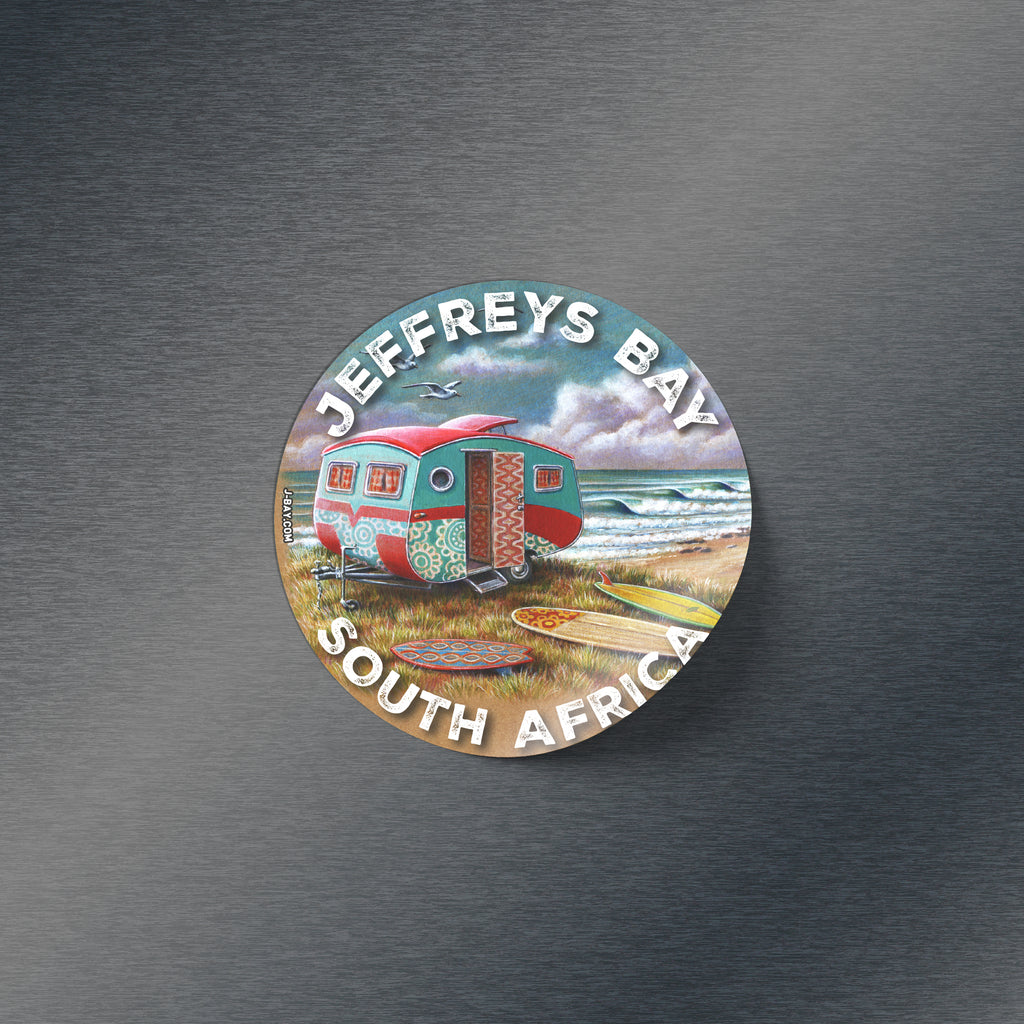Red & Blue Caravan Sticker